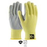 Kut Gard Medium Weight Kevlar Glove with Cowhide Leather Palm - Dozen, Medium